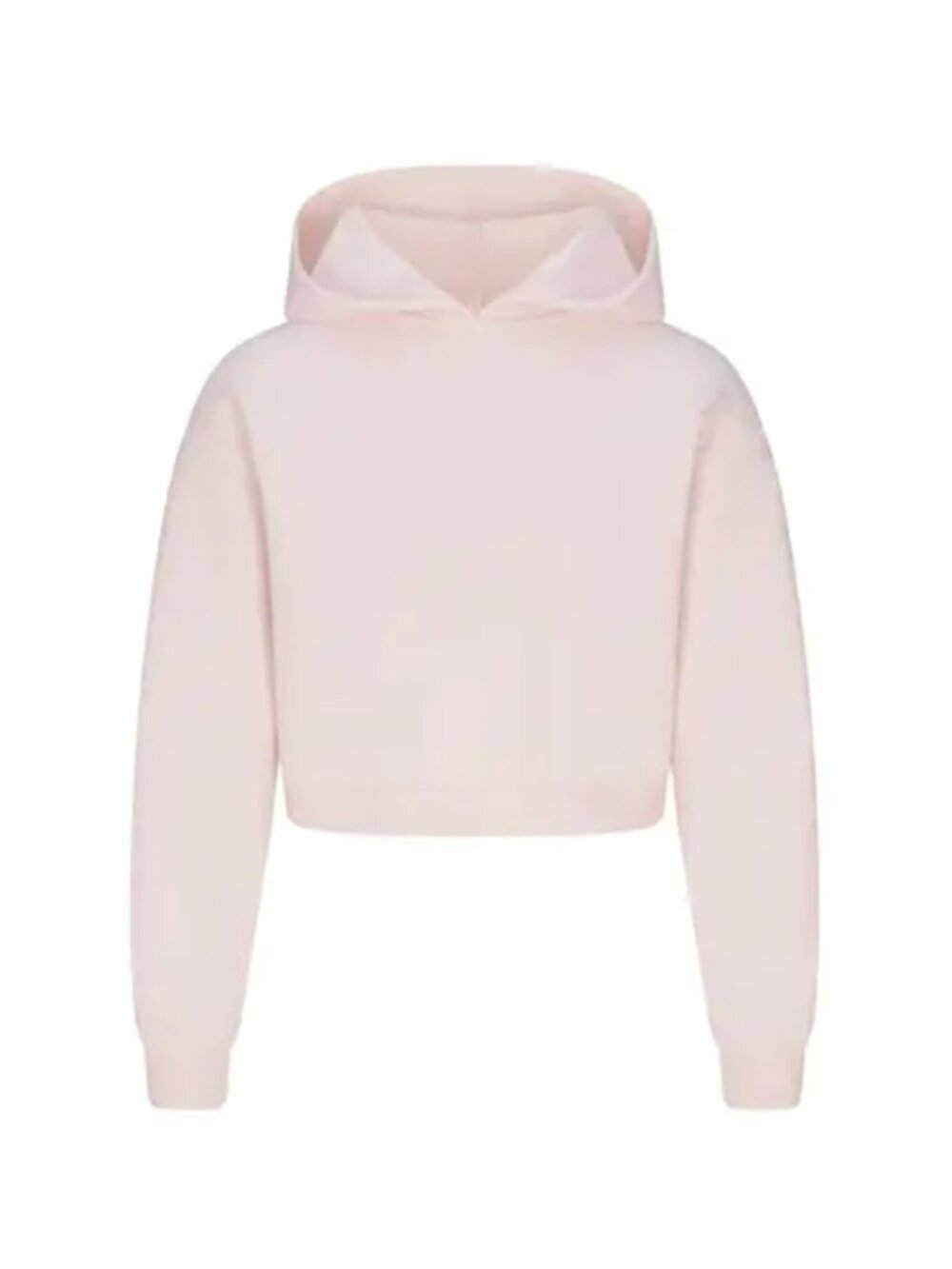 NWT SKIMS Cotton Fleece Shrunken Barely Pink Hoodie Size Large